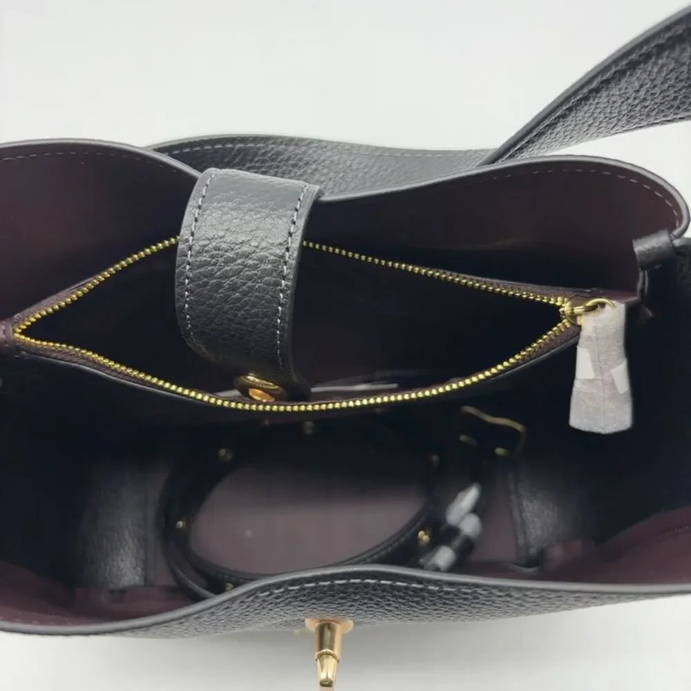 Coach Black Leather Hobo Crossbody Bag - Picture 4 of 10
